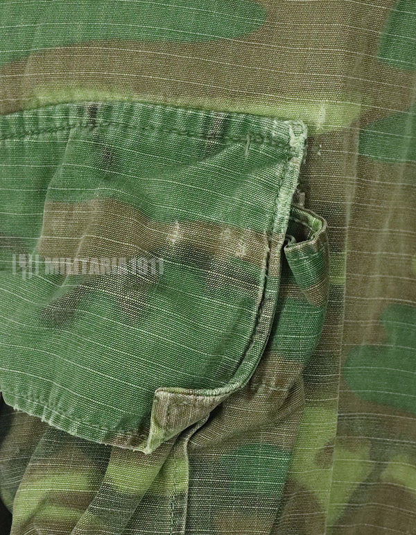 実物　アメリカ軍　ERDL ジャングルファティーグパンツ　使用感あり　リップストップ生地　1968年契約