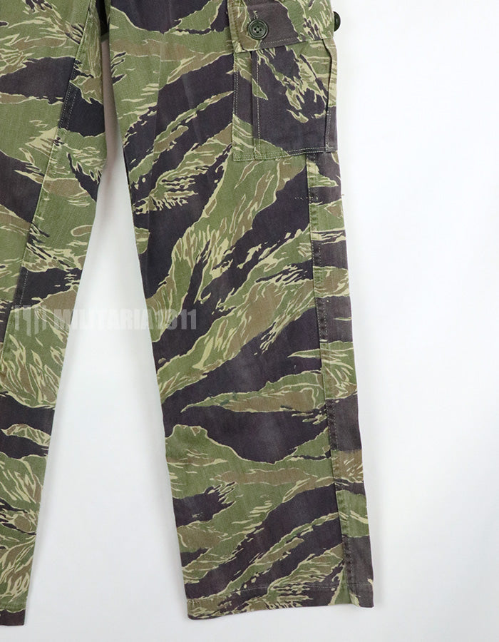 実物　ジョンウェインパターン　タイガーストライプ　Asianカットパンツ　使用感あり　ジッパーフライ改造品　中古品