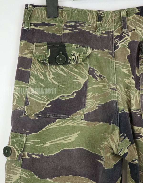 実物　ジョンウェインパターン　タイガーストライプ　Asianカットパンツ　使用感あり　ジッパーフライ改造品　中古品