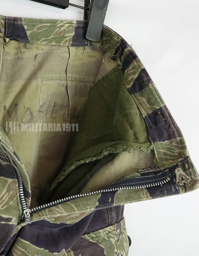 実物　ジョンウェインパターン　タイガーストライプ　Asianカットパンツ　使用感あり　ジッパーフライ改造品　中古品