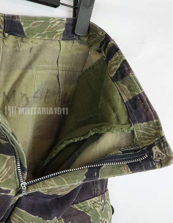 実物　ジョンウェインパターン　タイガーストライプ　Asianカットパンツ　使用感あり　ジッパーフライ改造品　中古品