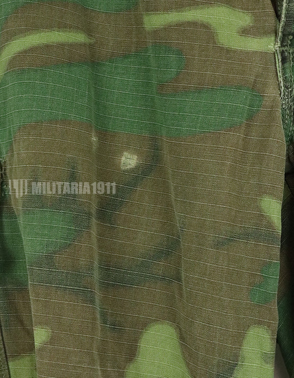 実物　アメリカ軍　ERDL ジャングルファティーグパンツ　使用感あり　リップストップ生地　1968年契約 B