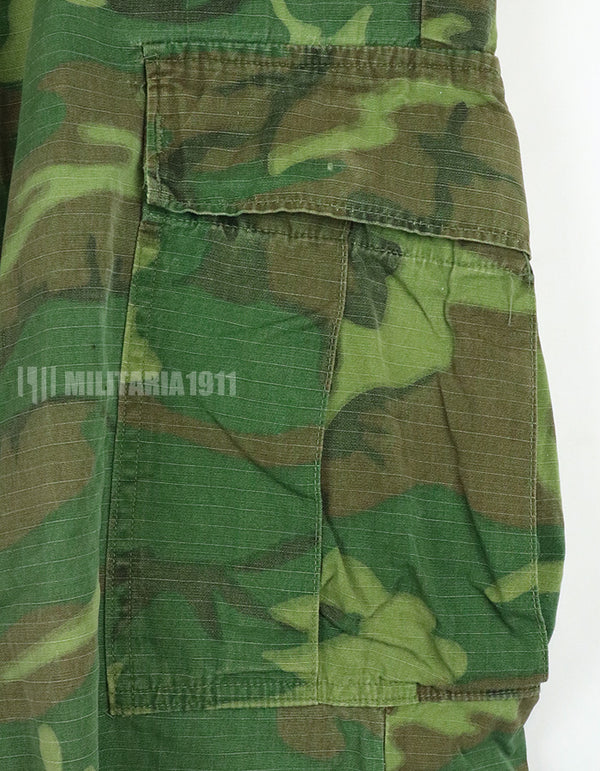 実物　アメリカ軍　ERDL ジャングルファティーグパンツ　使用感あり　リップストップ生地　1968年契約 B