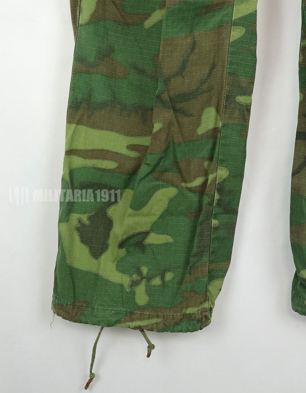 実物　アメリカ軍　ERDL ジャングルファティーグパンツ　使用感あり　リップストップ生地　1968年契約 B