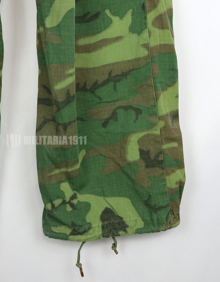 実物　アメリカ軍　ERDL ジャングルファティーグパンツ　使用感あり　リップストップ生地　1968年契約 B