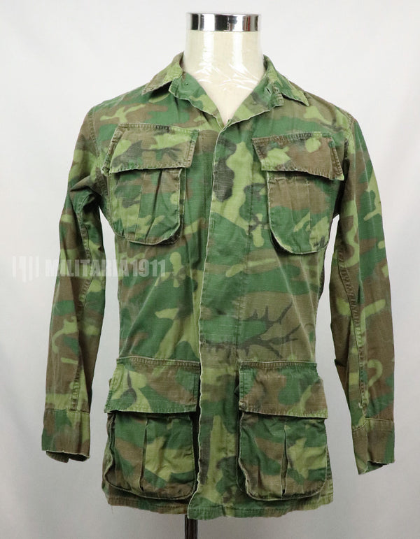 実物　アメリカ軍　1969年製　ERDL　ジャングルファティーグジャケット　使用感あり　中古品