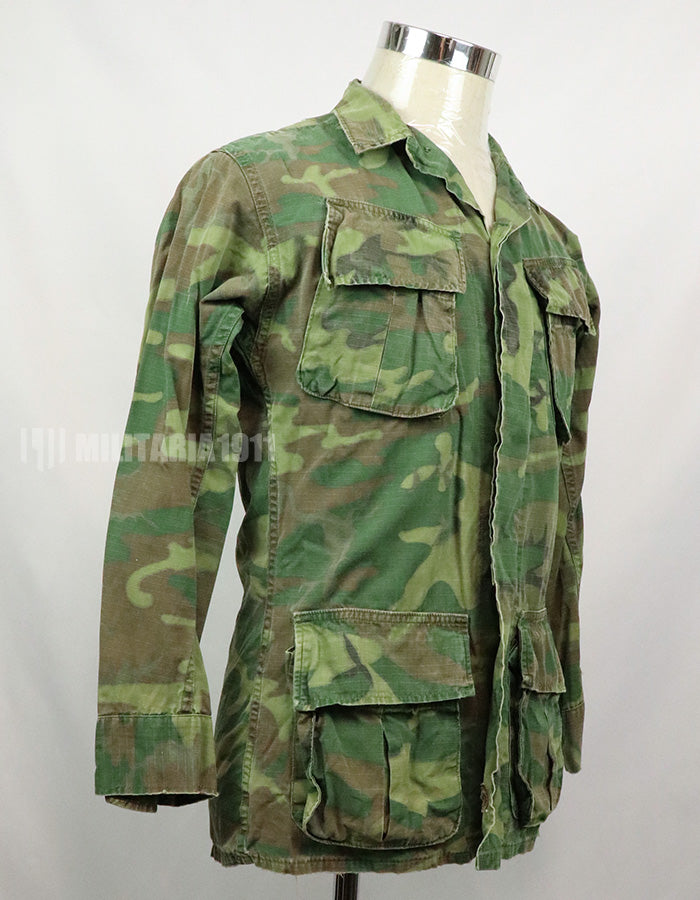 実物　アメリカ軍　1969年製　ERDL　ジャングルファティーグジャケット　使用感あり　中古品