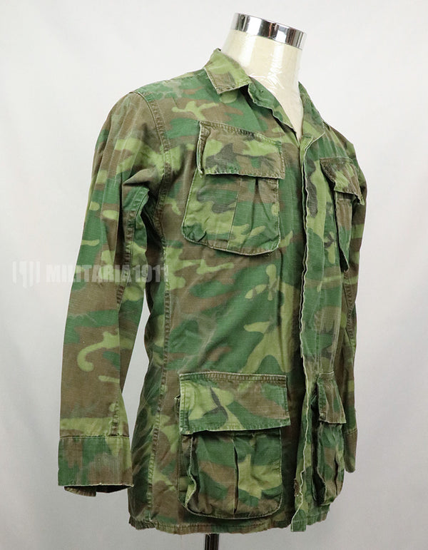 実物　アメリカ軍　1969年製　ERDL　ジャングルファティーグジャケット　使用感あり　中古品