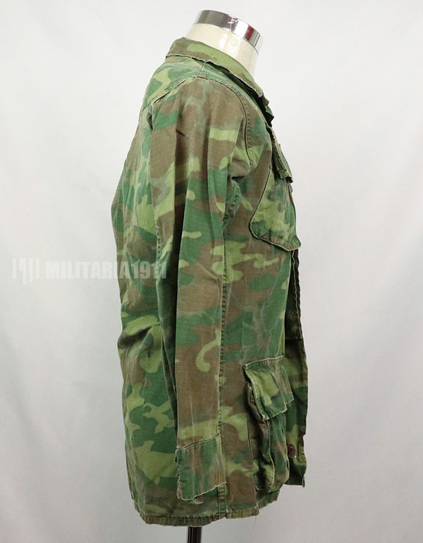 実物　アメリカ軍　1969年製　ERDL　ジャングルファティーグジャケット　使用感あり　中古品