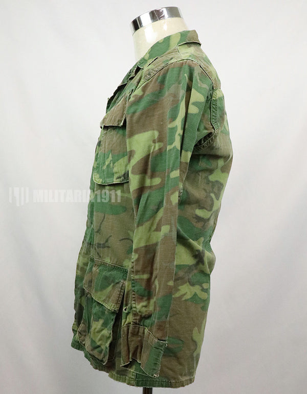 実物　アメリカ軍　1969年製　ERDL　ジャングルファティーグジャケット　使用感あり　中古品
