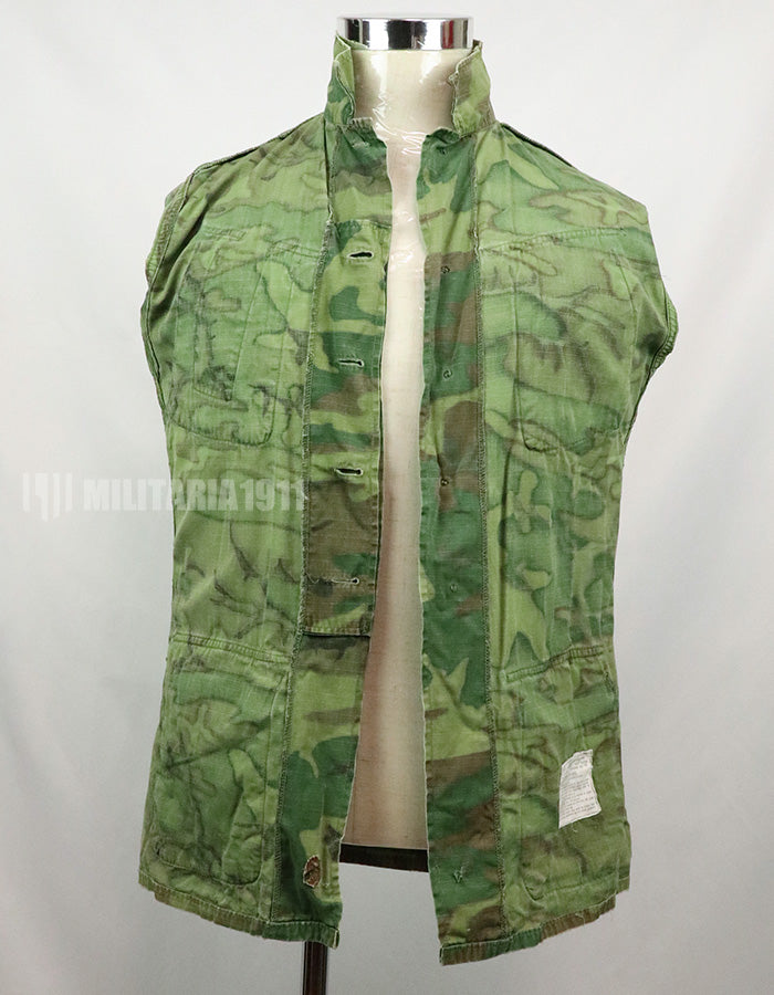 実物　アメリカ軍　1969年製　ERDL　ジャングルファティーグジャケット　使用感あり　中古品