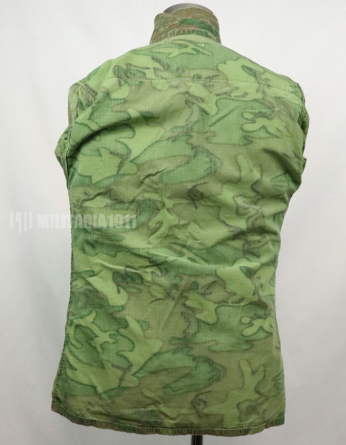 実物　アメリカ軍　1969年製　ERDL　ジャングルファティーグジャケット　使用感あり　中古品