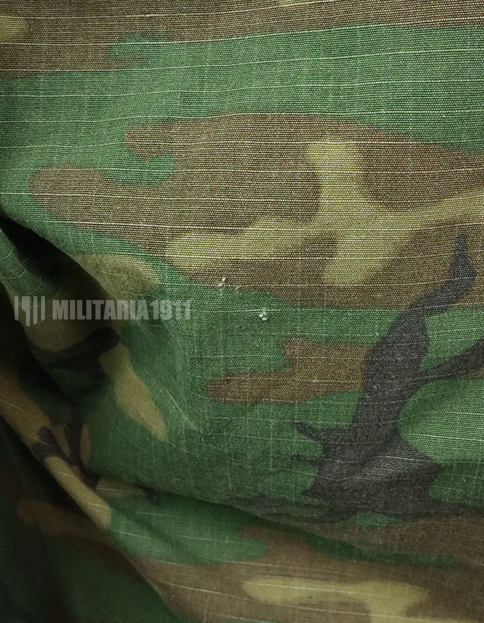 実物　アメリカ軍　1970年製　ERDL　ジャングルファティーグジャケット　使用感あり　中古品 ブラウンリーフ