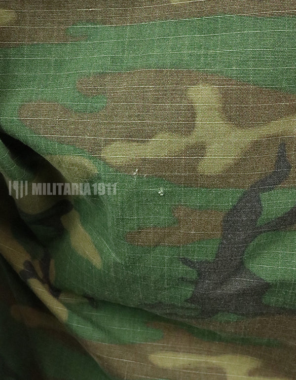 実物　アメリカ軍　1970年製　ERDL　ジャングルファティーグジャケット　使用感あり　中古品 ブラウンリーフ