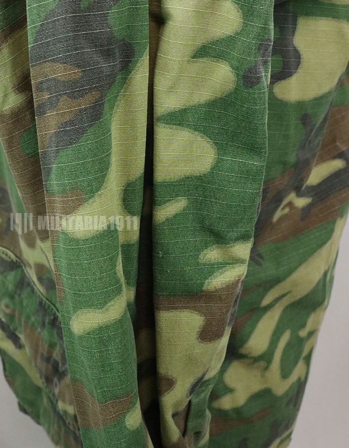 実物　アメリカ軍 USMC　製造年不明　ERDL　ジャングルファティーグジャケット 使用感あり　中古品 グリーンリーフ
