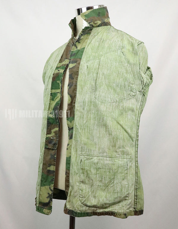 実物　アメリカ軍 USMC　製造年不明　ERDL　ジャングルファティーグジャケット 使用感あり　中古品 グリーンリーフ