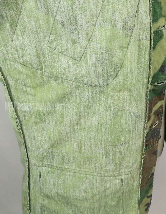 実物　アメリカ軍 USMC　製造年不明　ERDL　ジャングルファティーグジャケット 使用感あり　中古品 グリーンリーフ