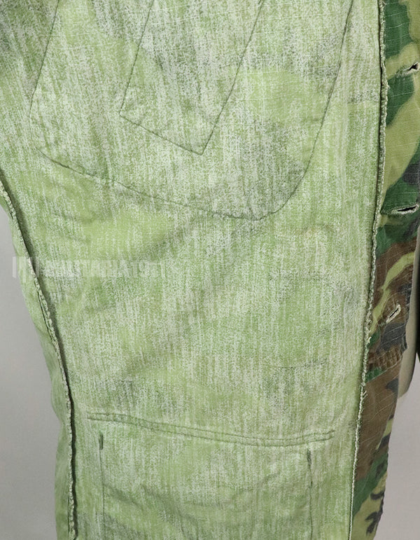 実物　アメリカ軍 USMC　製造年不明　ERDL　ジャングルファティーグジャケット 使用感あり　中古品 グリーンリーフ