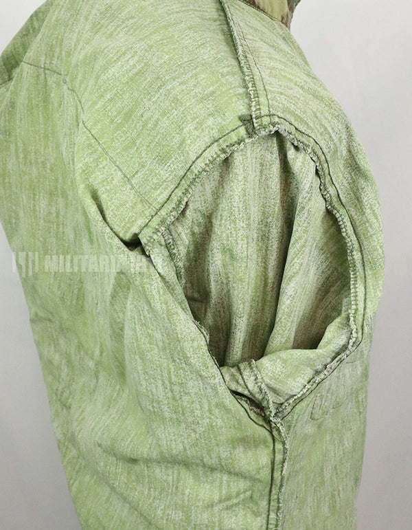 実物　アメリカ軍 USMC　製造年不明　ERDL　ジャングルファティーグジャケット 使用感あり　中古品 グリーンリーフ