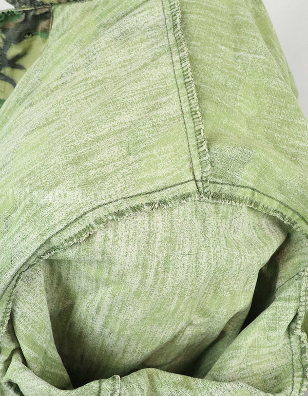 実物　アメリカ軍 USMC　製造年不明　ERDL　ジャングルファティーグジャケット 使用感あり　中古品 グリーンリーフ