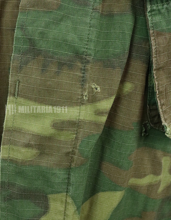 実物　アメリカ軍 USMC　1969年製　ERDL　ジャングルファティーグジャケット 使用感あり　中古品 グリーンリーフ
