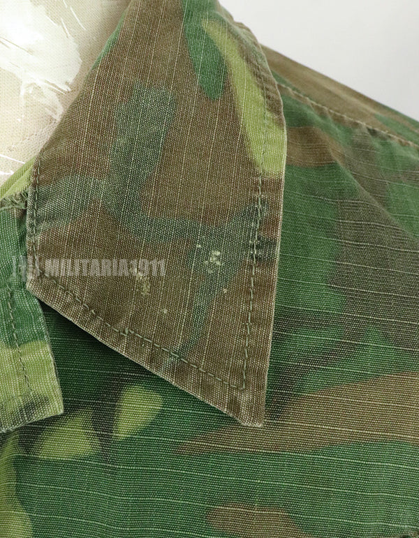 実物　アメリカ軍 USMC　1969年製　ERDL　ジャングルファティーグジャケット 使用感あり　中古品 グリーンリーフ