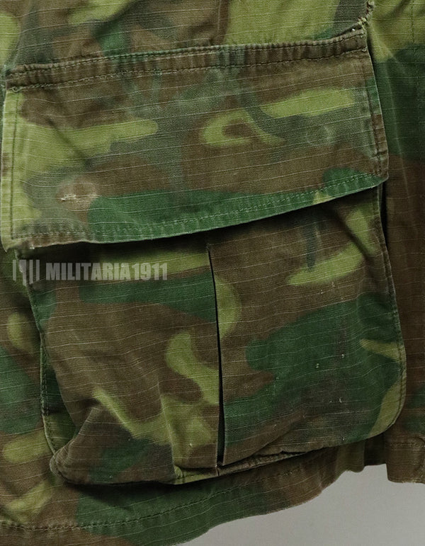 実物　アメリカ軍 USMC　1969年製　ERDL　ジャングルファティーグジャケット 使用感あり　中古品 グリーンリーフ