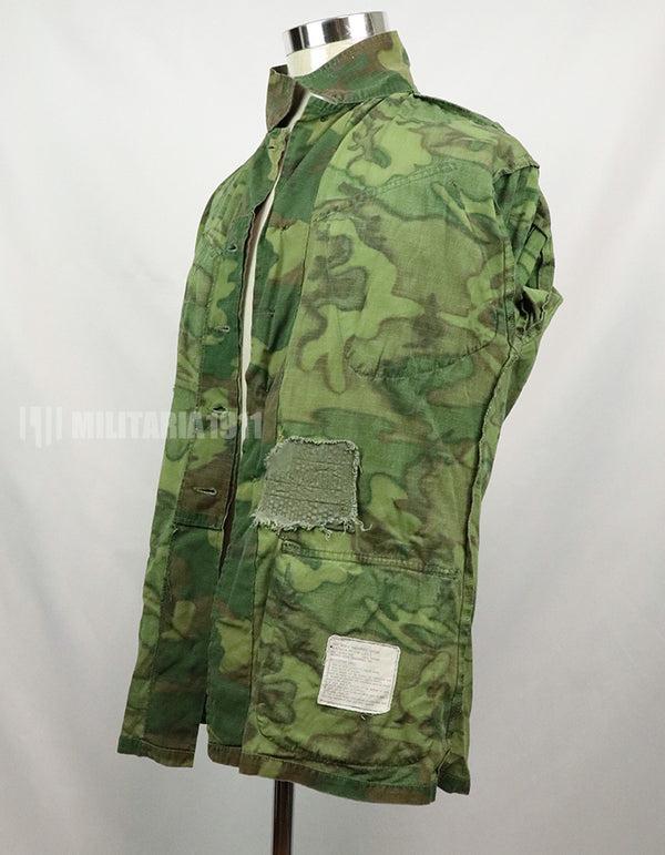 実物　アメリカ軍 USMC　1969年製　ERDL　ジャングルファティーグジャケット 使用感あり　中古品 グリーンリーフ