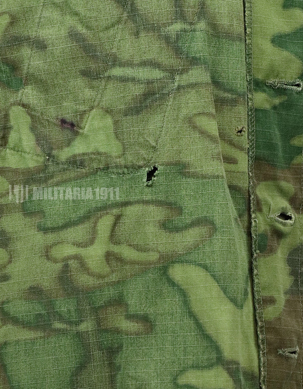 実物　アメリカ軍 USMC　1969年製　ERDL　ジャングルファティーグジャケット 使用感あり　中古品 グリーンリーフ