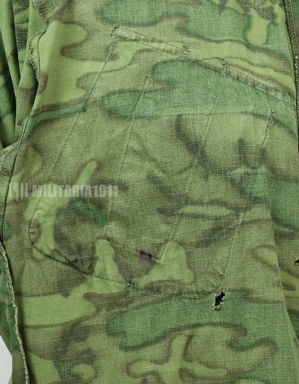 実物　アメリカ軍 USMC　1969年製　ERDL　ジャングルファティーグジャケット 使用感あり　中古品 グリーンリーフ