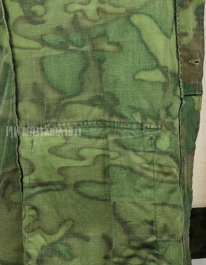 実物　アメリカ軍 USMC　1969年製　ERDL　ジャングルファティーグジャケット 使用感あり　中古品 グリーンリーフ