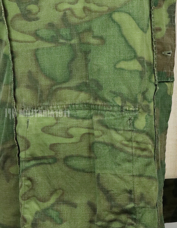 実物　アメリカ軍 USMC　1969年製　ERDL　ジャングルファティーグジャケット 使用感あり　中古品 グリーンリーフ