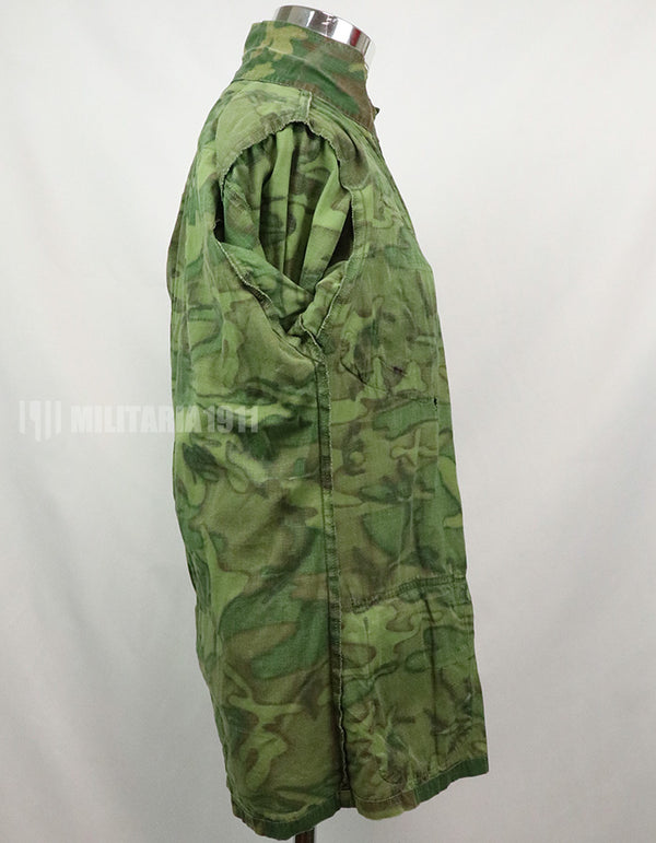 実物　アメリカ軍 USMC　1969年製　ERDL　ジャングルファティーグジャケット 使用感あり　中古品 グリーンリーフ