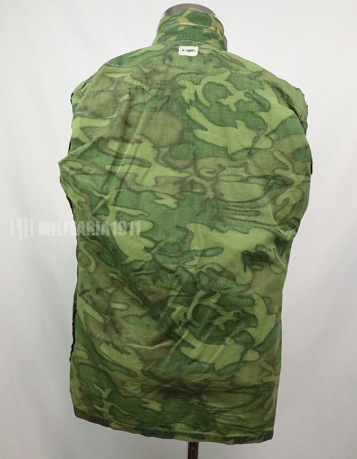 実物　アメリカ軍 USMC　1969年製　ERDL　ジャングルファティーグジャケット 使用感あり　中古品 グリーンリーフ
