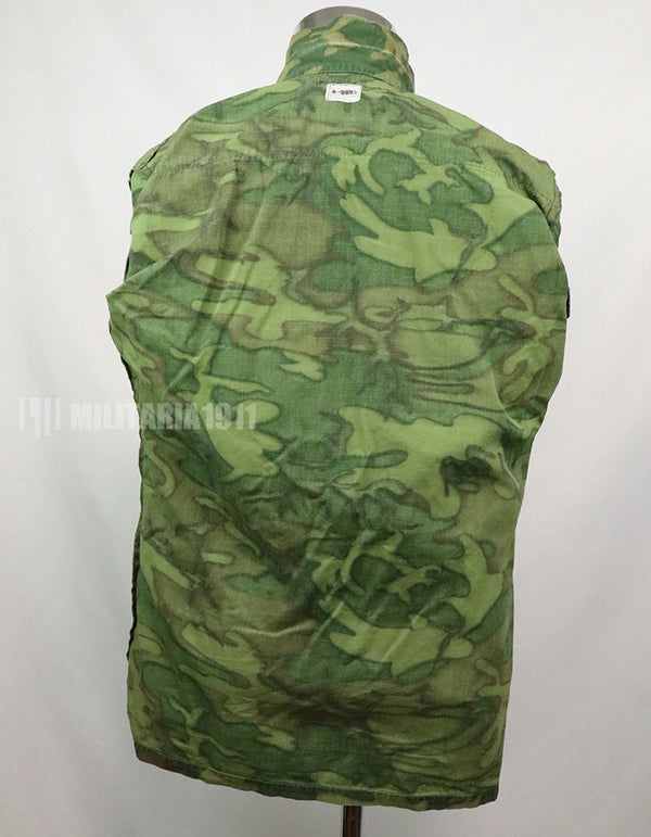 実物　アメリカ軍 USMC　1969年製　ERDL　ジャングルファティーグジャケット 使用感あり　中古品 グリーンリーフ