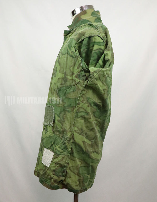実物　アメリカ軍 USMC　1969年製　ERDL　ジャングルファティーグジャケット 使用感あり　中古品 グリーンリーフ