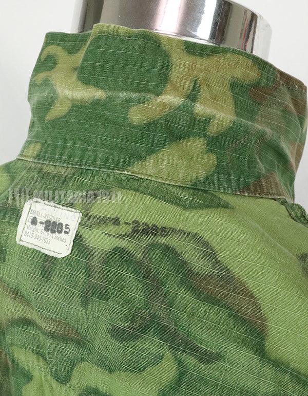 実物　アメリカ軍 USMC　1969年製　ERDL　ジャングルファティーグジャケット 使用感あり　中古品 グリーンリーフ