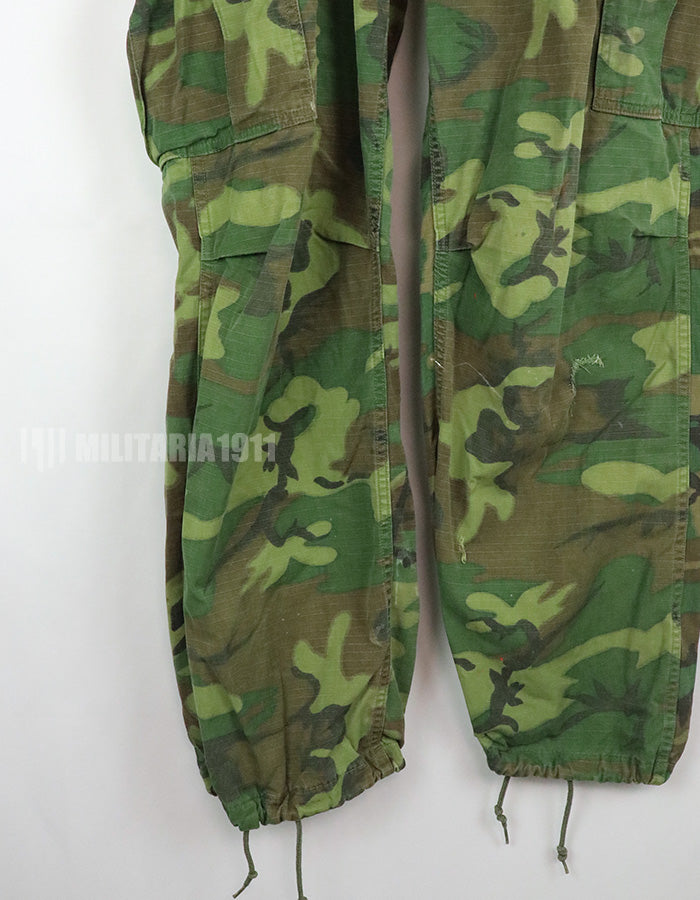実物　アメリカ軍 USMC　1969年製　ERDL　ジャングルファティーグパンツ　グリーンリーフ　使用感あり　汚れあり