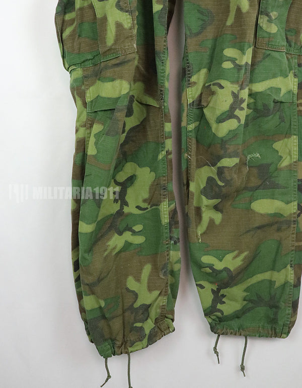 実物　アメリカ軍 USMC　1969年製　ERDL　ジャングルファティーグパンツ　グリーンリーフ　使用感あり　汚れあり
