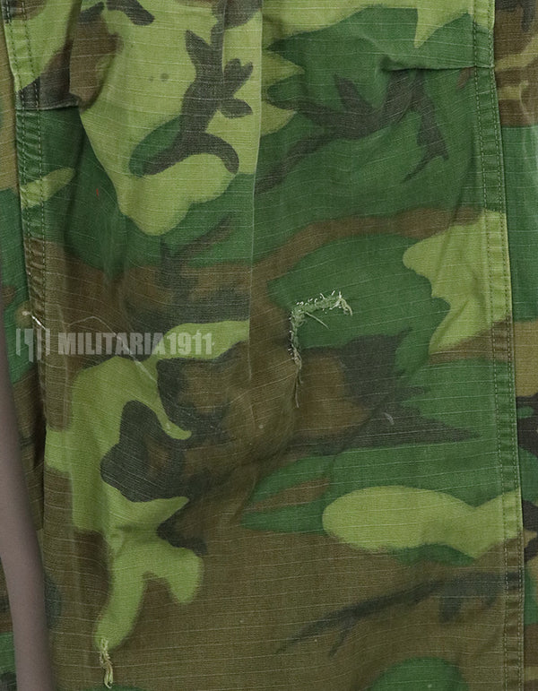 実物　アメリカ軍 USMC　1969年製　ERDL　ジャングルファティーグパンツ　グリーンリーフ　使用感あり　汚れあり
