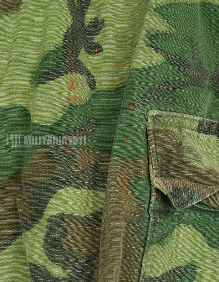 実物　アメリカ軍 USMC　1969年製　ERDL　ジャングルファティーグパンツ　グリーンリーフ　使用感あり　汚れあり