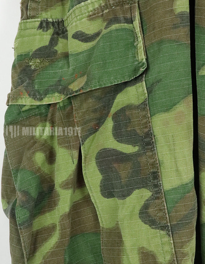 実物　アメリカ軍 USMC　1969年製　ERDL　ジャングルファティーグパンツ　グリーンリーフ　使用感あり　汚れあり