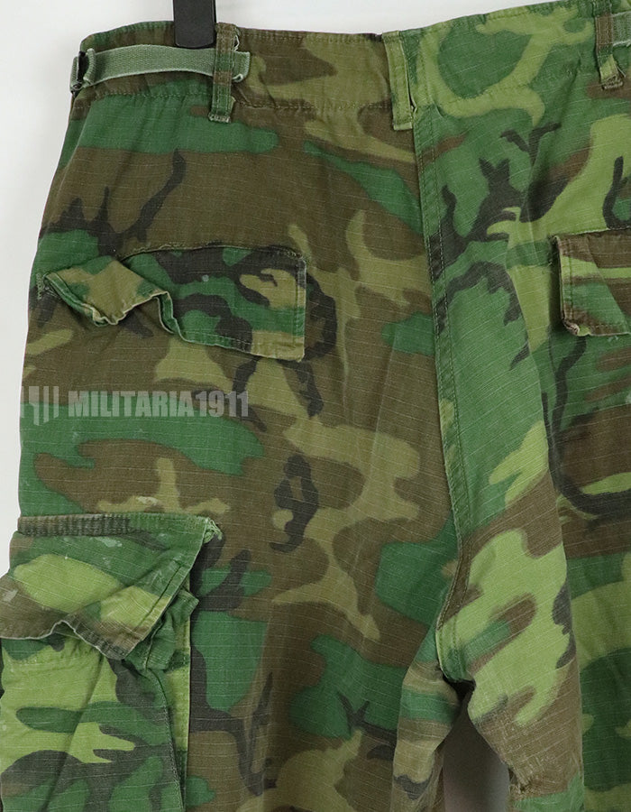 実物　アメリカ軍 USMC　1969年製　ERDL　ジャングルファティーグパンツ　グリーンリーフ　使用感あり　汚れあり