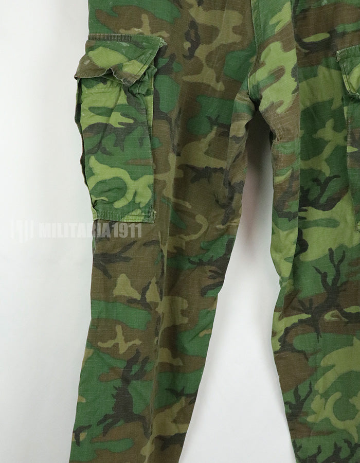実物　アメリカ軍 USMC　1969年製　ERDL　ジャングルファティーグパンツ　グリーンリーフ　使用感あり　汚れあり