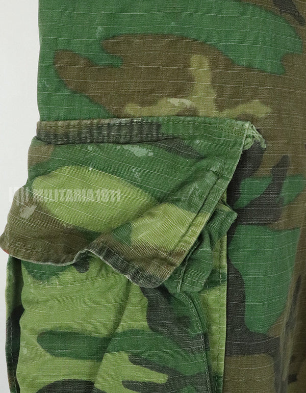 実物　アメリカ軍 USMC　1969年製　ERDL　ジャングルファティーグパンツ　グリーンリーフ　使用感あり　汚れあり