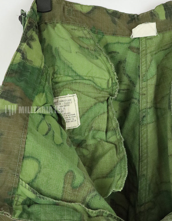実物　アメリカ軍 USMC　1969年製　ERDL　ジャングルファティーグパンツ　グリーンリーフ　使用感あり　汚れあり