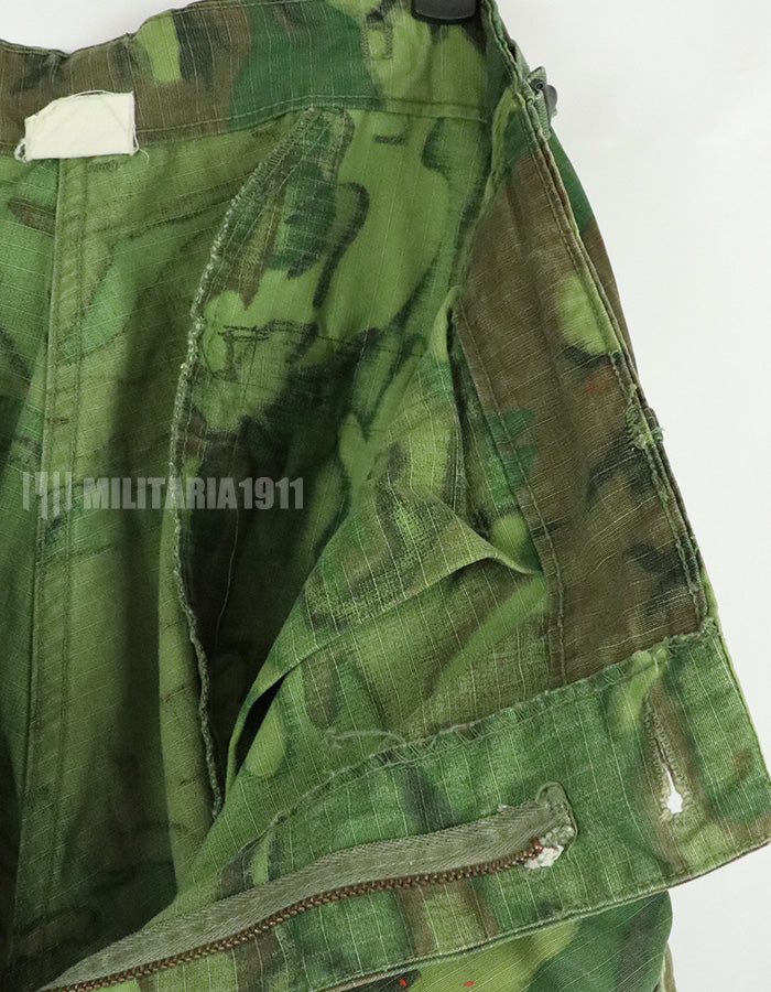 実物　アメリカ軍 USMC　1969年製　ERDL　ジャングルファティーグパンツ　グリーンリーフ　使用感あり　汚れあり