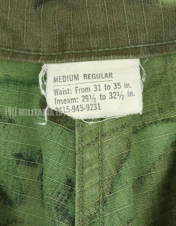 実物　アメリカ軍 USMC　1969年製　ERDL　ジャングルファティーグパンツ　グリーンリーフ　使用感あり　汚れあり