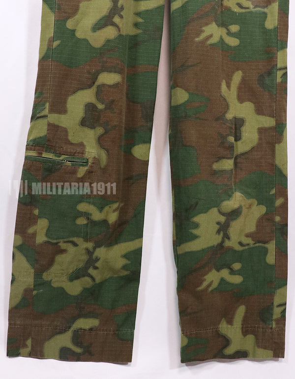 実物　南ベトナム空軍　ERDL　ローカルメイドフライトスーツ　汚れ、ジッパー・ボタン破損あり