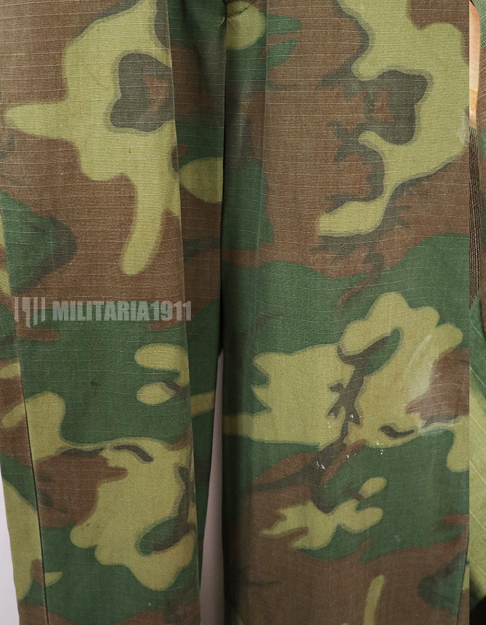 実物　南ベトナム空軍　ERDL　ローカルメイドフライトスーツ　汚れ、ジッパー・ボタン破損あり